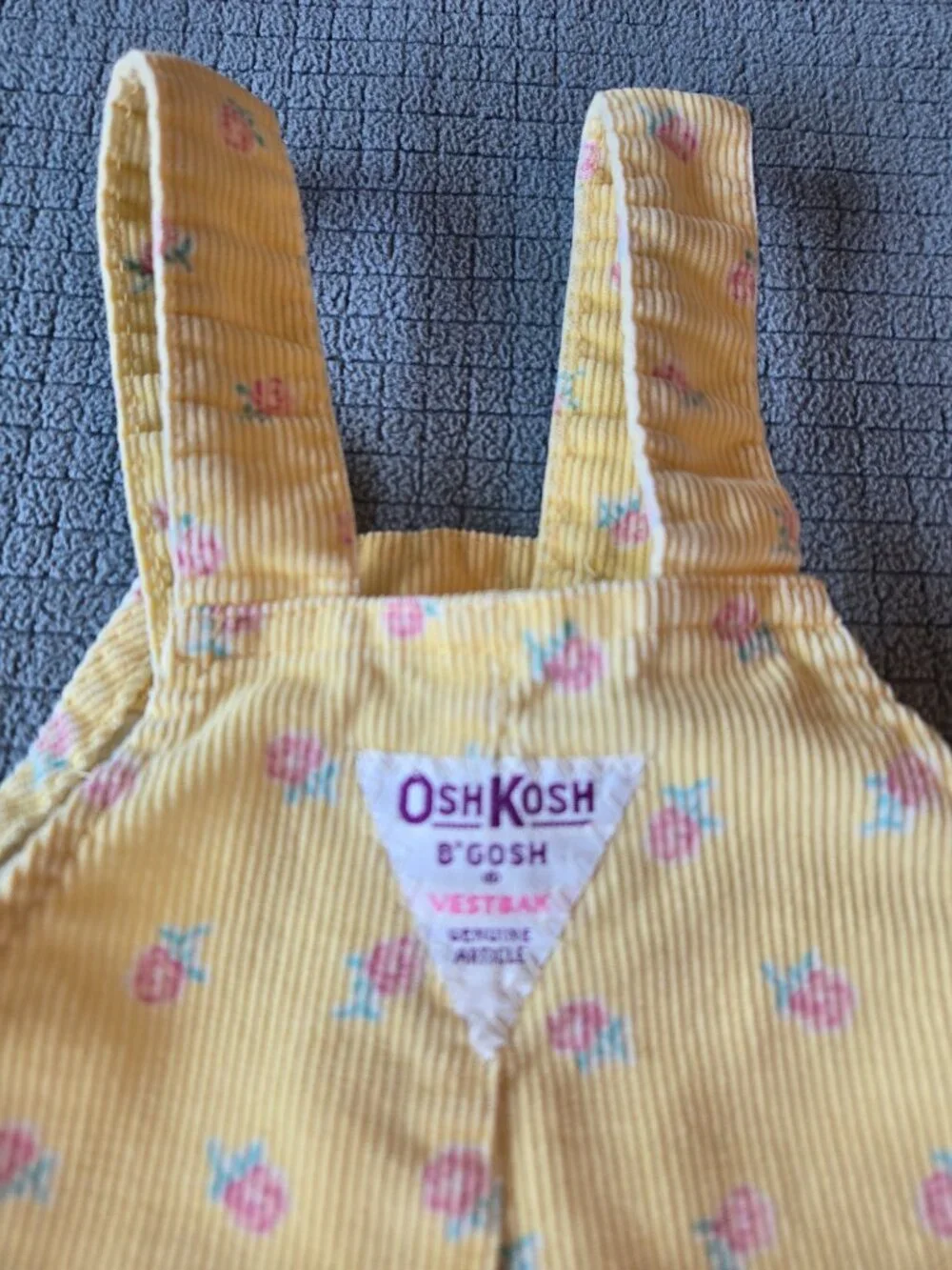 Vintage 90's Oshkosh Corduroy Overalls size 6/9 month